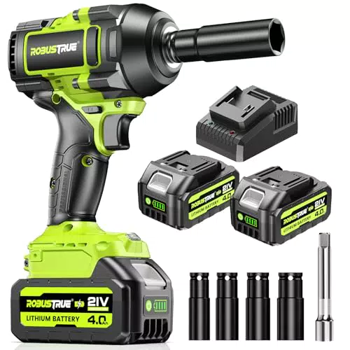 Robustrue Avvitatore a Impulsi 1100N.m 21V Brushless con Caricatore Rapido