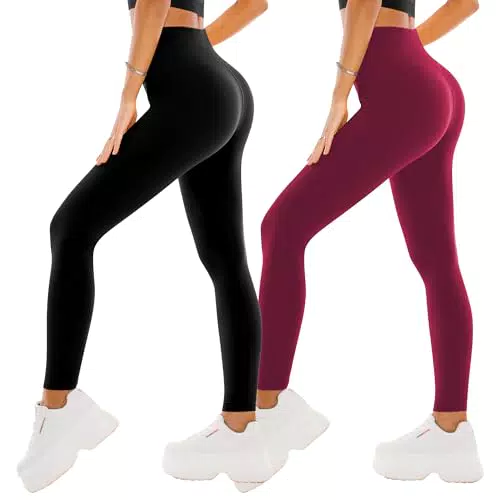 Sinophant Leggins Sportivi Donna a Vita Alta, Pantaloni Yoga Elastici