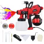 Pistola Elettrica per Verniciatura HVLP con Luce LED e Ugelli Inclusi