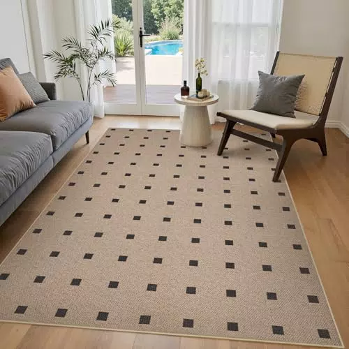 SIXHOME Tappeto robusto per interni ed esterni in juta naturale per patio e giardino