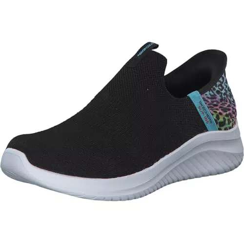 Skechers Sneaker Bambine e Ragazze - Modello Black Mesh Multi Trim