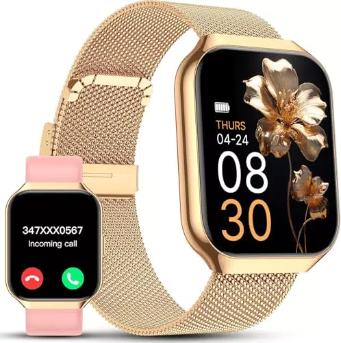 Smartwatch Donna HD con Chiamate Bluetooth, 120+ Modalità Sport e Monitoraggio Salute