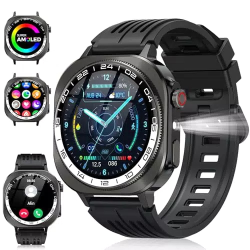 Smartwatch Militare AMOLED 1.43" Fitness Tracker Impermeabile IP68 Bluetooth