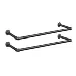 SONGMICS Appendiabiti da parete stile industriale salvaspazio HSR67BK02