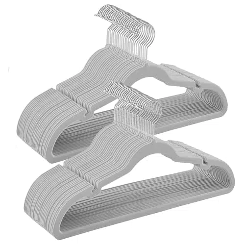 SONGMICS Grucce Appendiabiti Antiscivolo con Barra per Pantaloni e Gancio Girevole