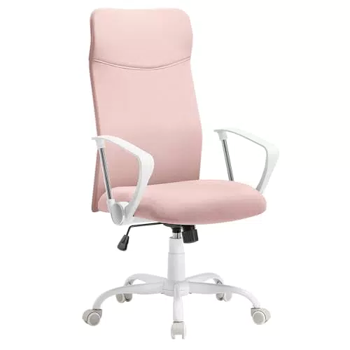 SONGMICS Sedia da Ufficio Ergonomica Girevole Regolabile in Altezza OBN034R01