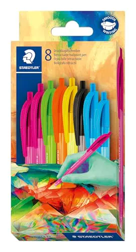 Staedtler Penna a sfera triangolare 4230C8E2-2, larghezza linea M 1,00 mm