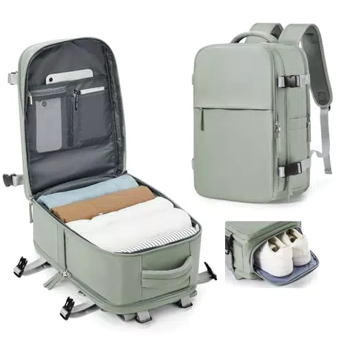 SZLX Zaino Ryanair 40x20x25 Bagaglio a Mano Easyjet Donna Zaino da Viaggio Aereo Borse da Cabina Impermeabile Uomo Adatto a PC da 14 pollici Travel Backpack per Sportivo Trekking