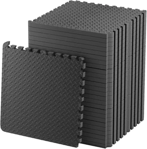 Fitness Tappeto Gommato Antiscivolo 60x60 cm Pavimento Palestra Puzzle Tatami