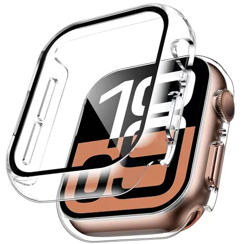 TAURI Custodia Rigida in Vetro Temperato per Apple Watch Series 11/10 42mm