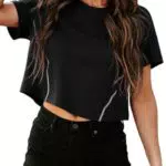 Terecey T-Shirt Donna Estiva Maniche Corte Casual Basic Modello Stripes