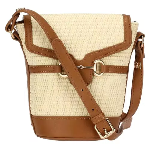THUN Borsa Secchiello in Paglia ed Ecopelle - Collezione Sempre con Me