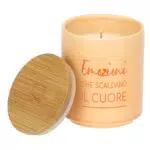 THUN Candela Emozioni che scaldano il cuore in stoneware con tappo in legno