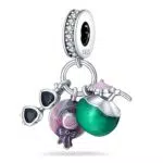 TINSLO Ciondolo in Argento Sterling 925 con Cubic Zirconia per Braccialetti e Collane