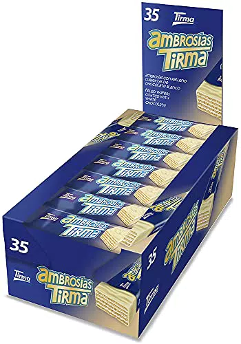 Tirma Ambrosia barrette di wafer croccanti ricoperte di cioccolato bianco