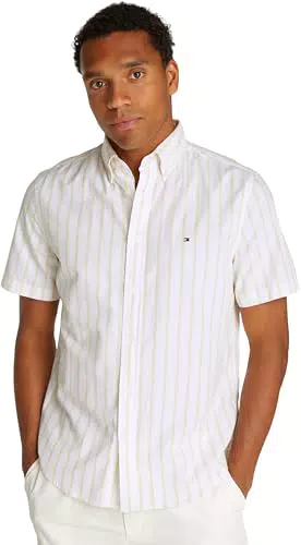 Tommy Hilfiger Camicia Uomo Flex Poplin Maniche Corte