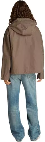 Tommy Hilfiger Parka Donna Corto con Cappuccio in Cotone e Nylon
