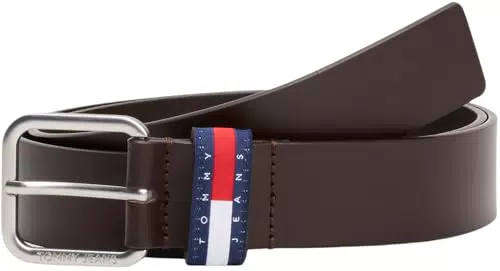 Tommy Jeans Cintura Ryan in Pelle per Uomo, 3,5 cm di Larghezza
