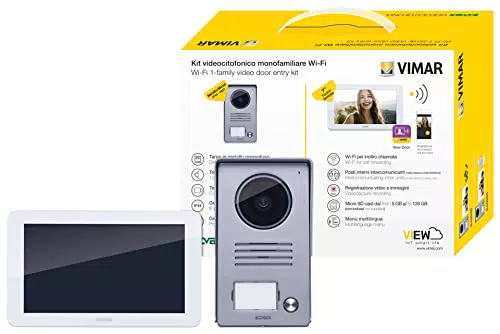 Vimar K40945 Kit Videocitofono Smart Monofamiliare con Monitor Touch Screen WiFi