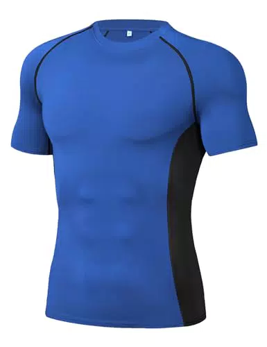Wayleb Maglia Compressione Uomo T-Shirt Sportiva Manica Corta Elasticizzata