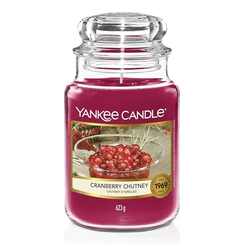Yankee Candle Candela Profumata Grande Cranberry Chutney - Regalo Ideale per Donne