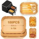 Carta Forno per Friggitrice ad Aria BPA Free, Antigocciolante e Termoresistente