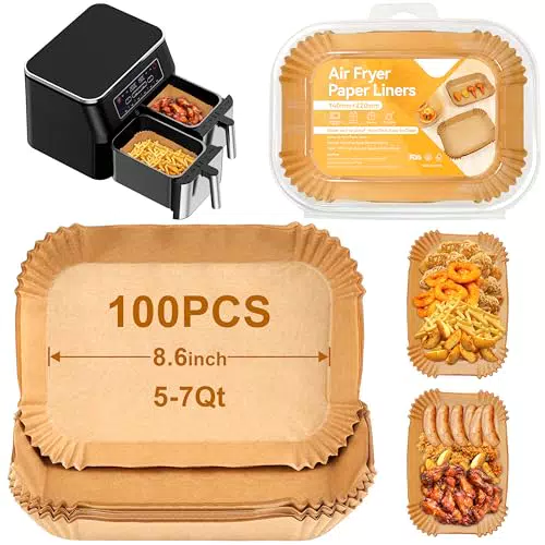 Carta Forno per Friggitrice ad Aria BPA Free, Antigocciolante e Termoresistente
