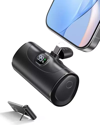 Mini Power Bank 5000mAh Ricarica Rapida 20W per iPhone 17/16/15 Pro e Samsung