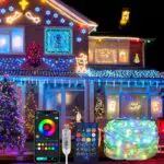 Catena Luminosa RGBIC con Controllo APP e Timer, Luci per Interni ed Esterni