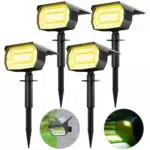Faretti Solari da Esterno IP65 con 72 LED e 3 Livelli di Luminosità - Giardino