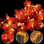 Ainkedin Ghirlanda luminosa autunnale con foglie di acero per decorazioni festive