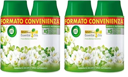 Airwick Freshmatic Profumatore per Ambienti Spray Automatico Fragranza Fresia e Gelsomino