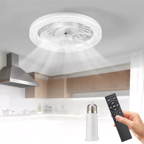 Anyingkai Lampadario Ventilatore da Soffitto con Luce e Telecomando