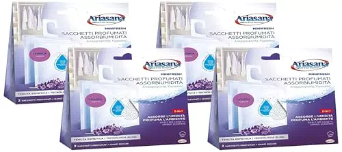 Ariasana Minifresh Relax alla Lavanda Sacchetti profumati 2in1acchetti con doppia azione assorbiumidità e antiodore & Ricarica Tab Lavanda Per Dispositivo Aero 360° Kitulticolore