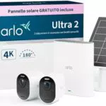Arlo Ultra 2 Telecamera WiFi Esterno e Interno con Pannello Solare 4K UHD
