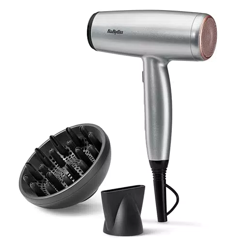 BaByliss D580DE Phon Capelli Leggero 2100W Ionico Anti-Crespo con Diffusore