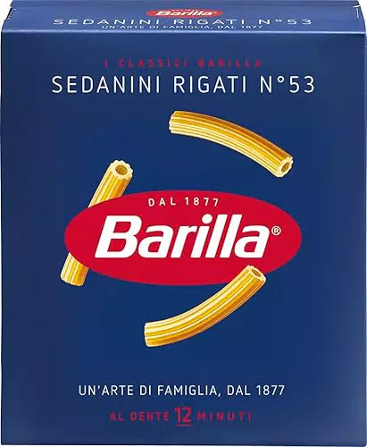 Barilla Pasta Sedanini Rigati di Semola di Grano Duro, Tempo di Cottura 12 Minuti