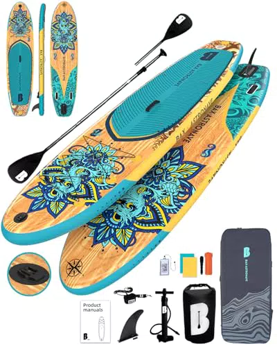 BAX Tavola Sup Gonfiabile Stand Up Paddle Board con Pompa e Pagaia Regolabile
