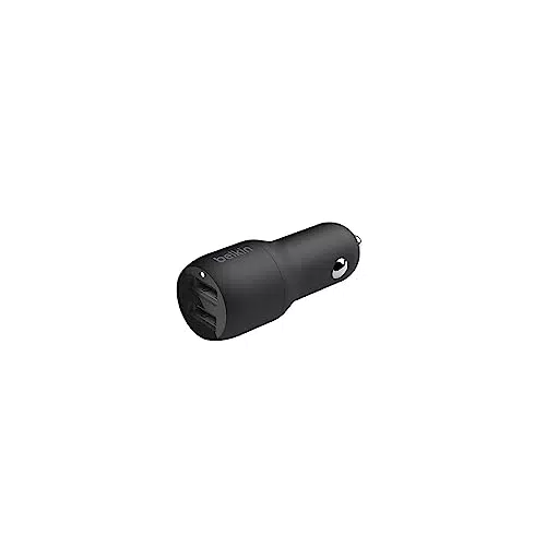 Belkin Caricabatteria da Auto USB 24W con 2 Porte per iPhone e Android
