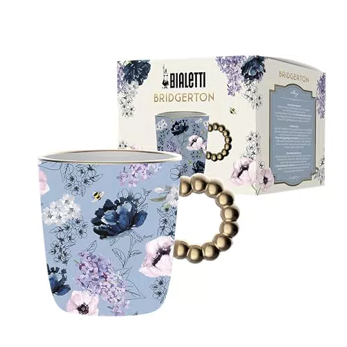 Bialetti Mug Bridgerton in Porcellana - Non lavabile in lavastoviglie e microonde