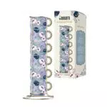 Bialetti Set Tazzine Impilabili Bridgerton in Porcellana - 60 ml