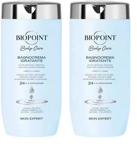 Biopoint Bagno Crema Energizzante - Detergente Doccia Idratante e Tonificante