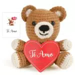 BOOMTOP Orsacchiotto Peluche Ti Amo – Regalo Perfetto per Compleanni e Festività