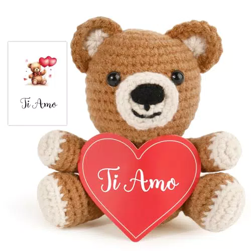 BOOMTOP Orsacchiotto Peluche Ti Amo – Regalo Perfetto per Compleanni e Festività