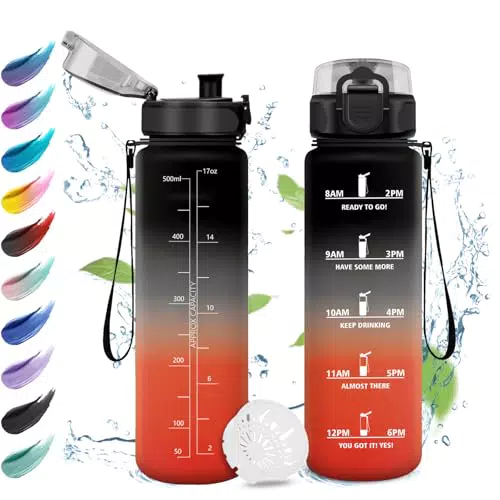 Borraccia Motivazionale per Bambini 500ml, Riutilizzabile e a Prova di Perdite