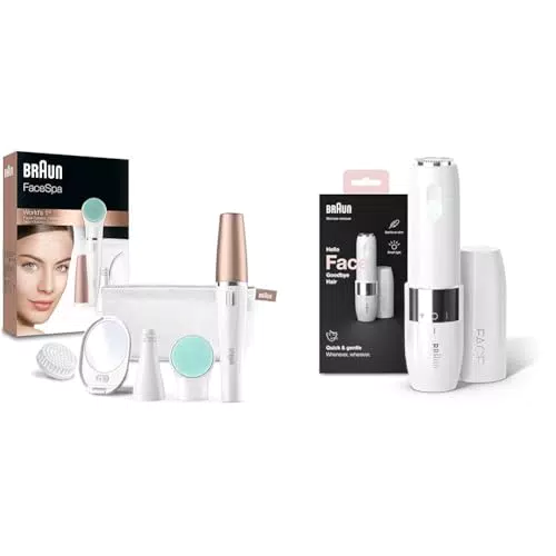 Braun Face Spa, Depilatore Donna Epilatore Viso, Accessori Inclusi