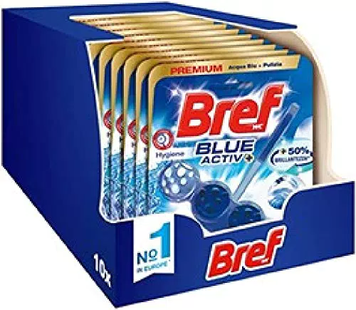 Bref WC Blue Activ - Detergente per WC, Pulizia e Freschezza