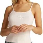 Calvin Klein Canotta Donna Strappy Tank Top Slim Fit