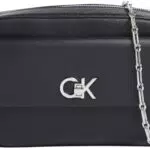 Calvin Klein Borsa a Tracolla Re-Lock Pocket con Chiusura a Lucchetto