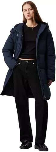 Calvin Klein Cappotto Puffer con Cintura Logo Donna